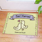 Just Married Personalized Doormat